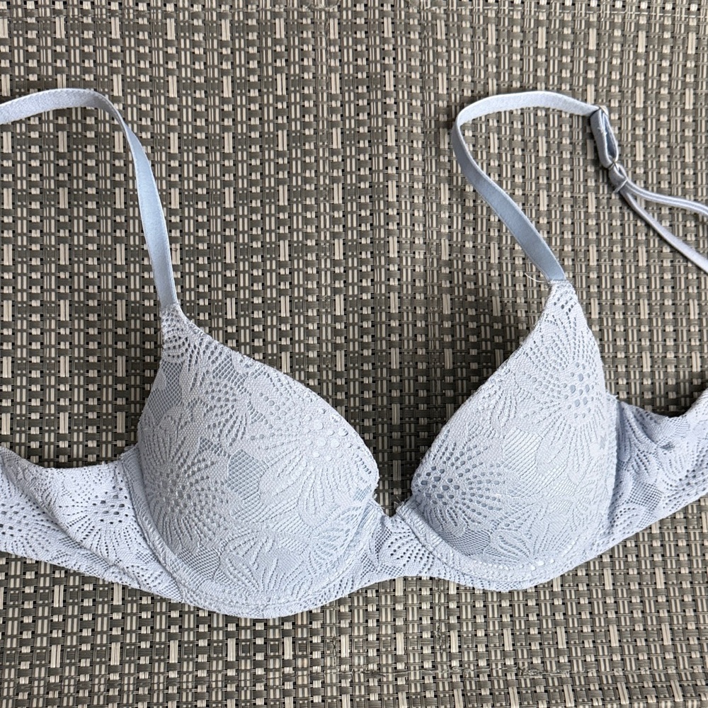Aerie Lace Underwire Bra - Light Gray